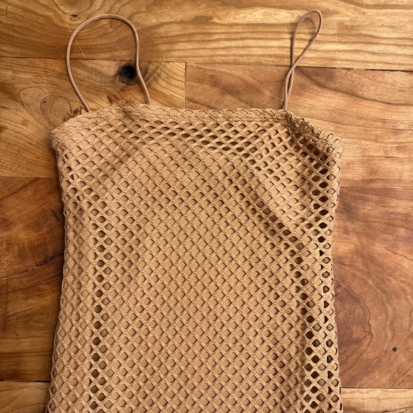 Small Bandage Beige BodyCon Dress - Picture 6 of 6